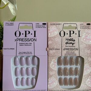 OPI xPRESS/ON Instant Gel-Like Salon Manicure-Poly Wants A Lacquer & Hello Kitty